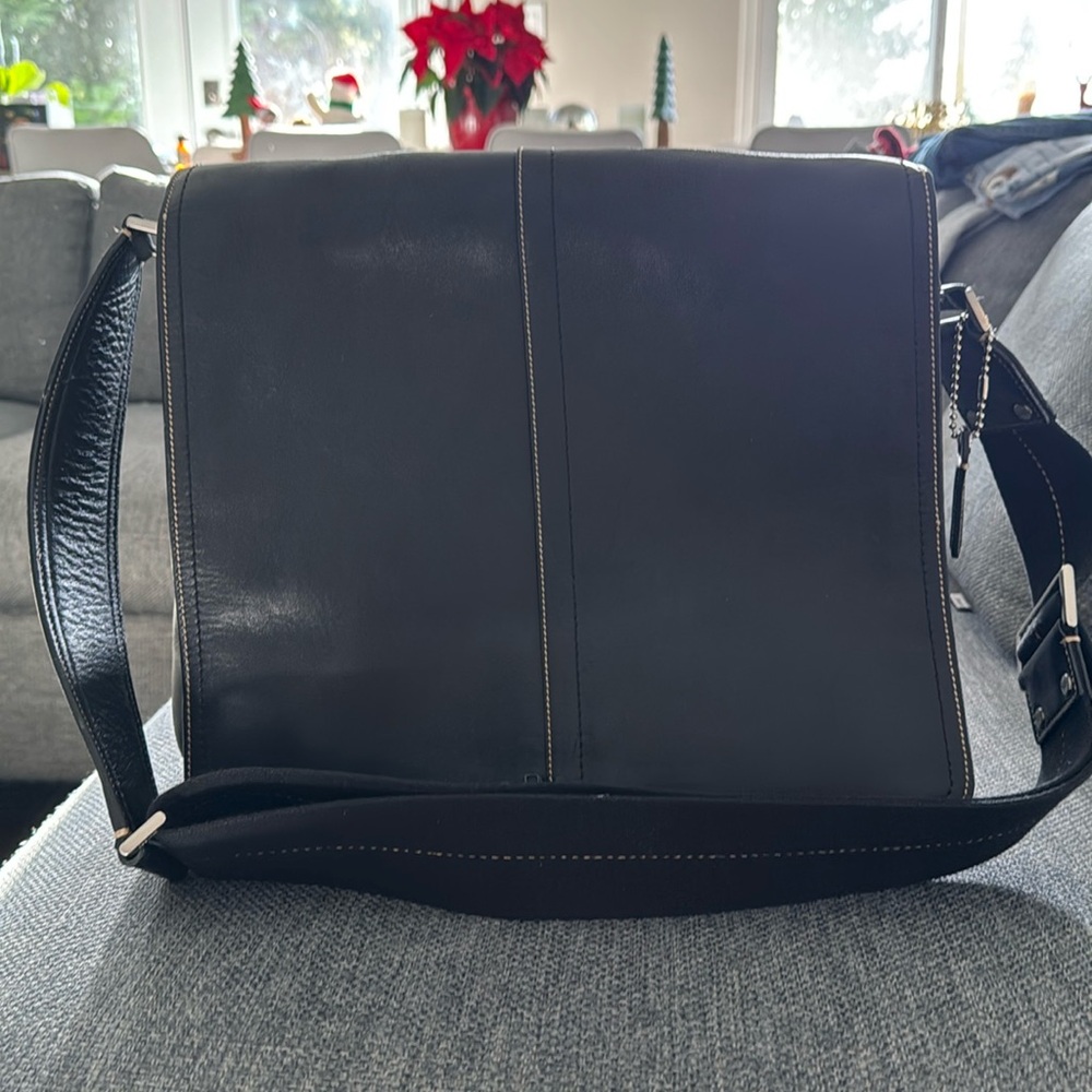 Coach messenger bag.  Leather.